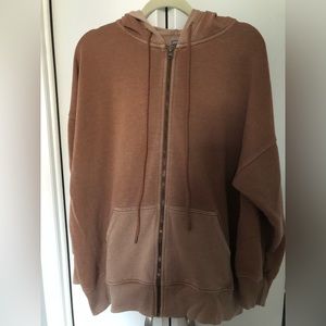 Aerie Down to Earth oversized full zip hoodie, size L